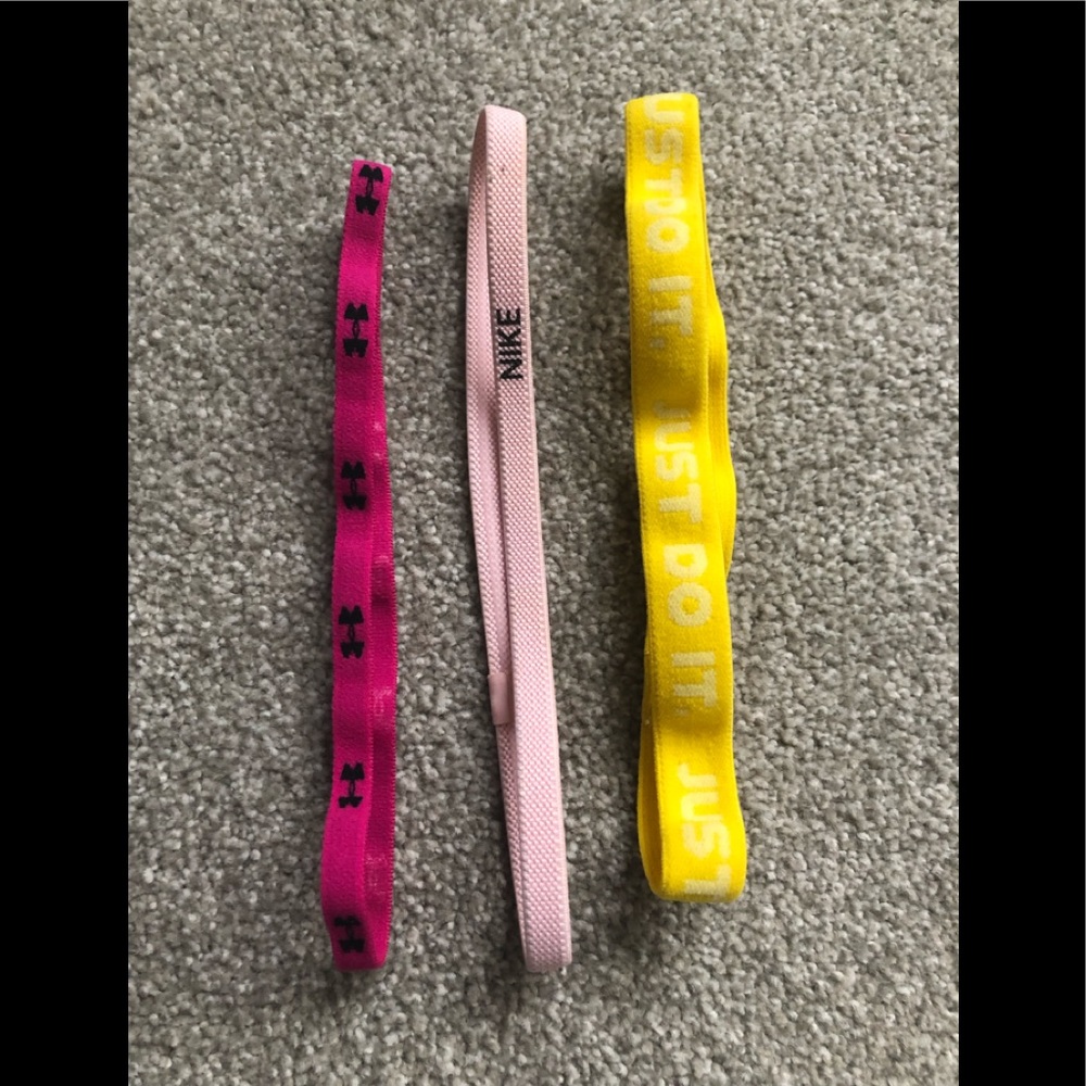 Nike ,Under  Armour set of 3 headbands